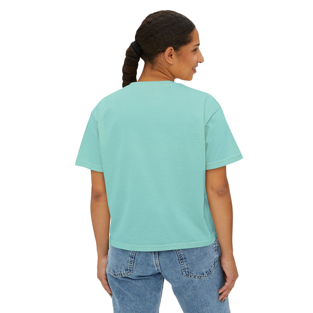 Boss Babe Boxy Tee — "Fearless & Focused" Graphic Cropped T‑Shirt