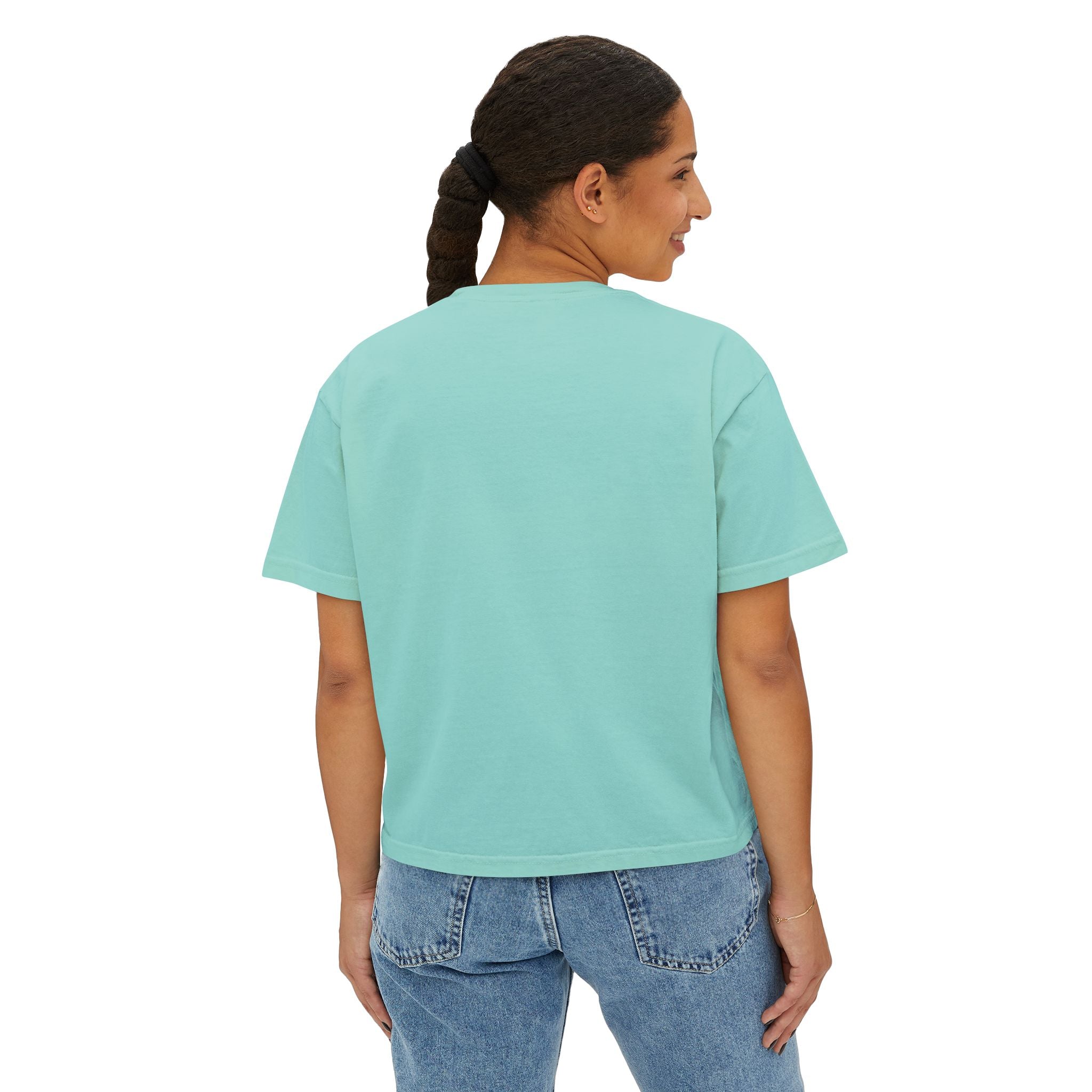 Boss Babe Boxy Tee — "Fearless & Focused" Graphic Cropped T‑Shirt