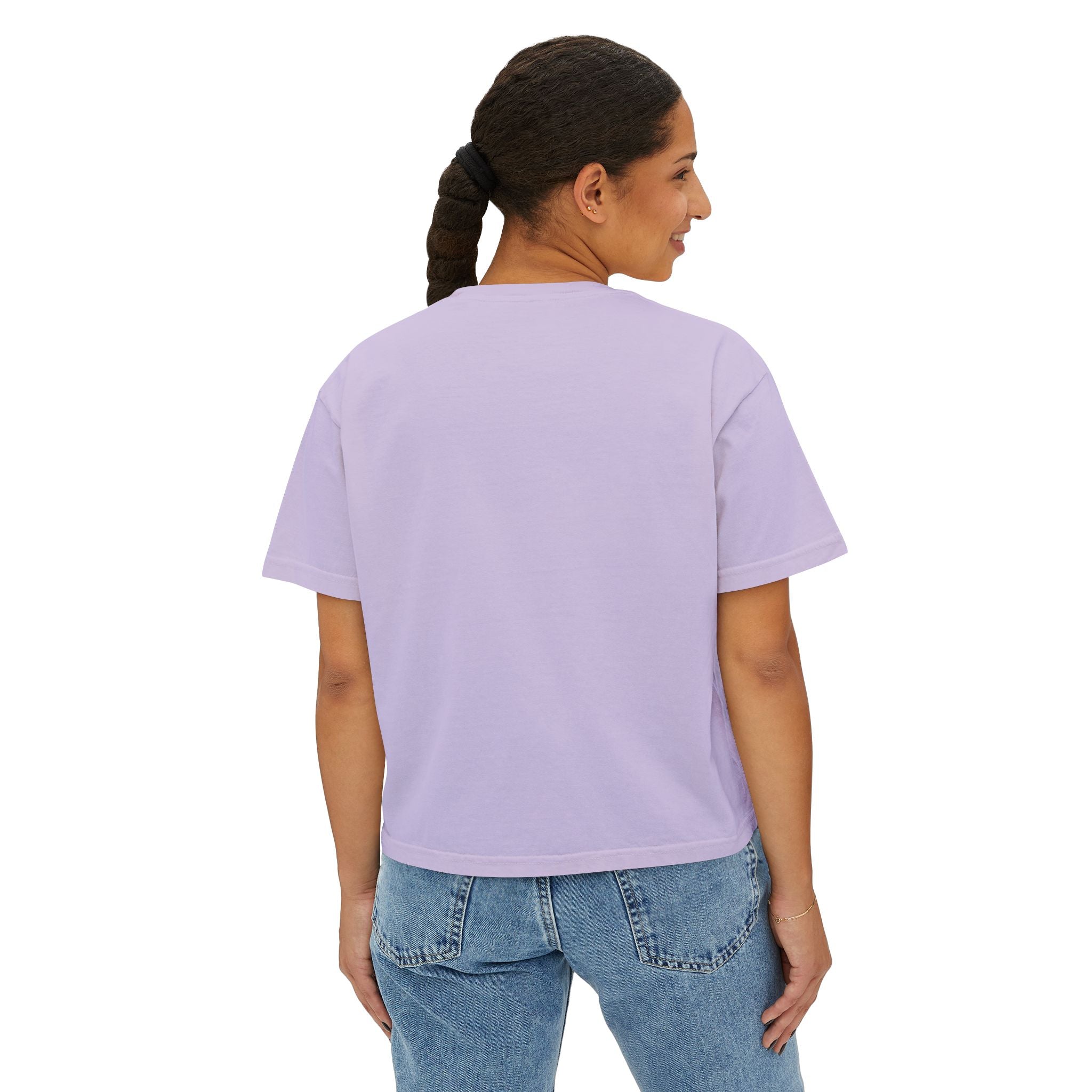 Boss Babe Boxy Tee — "Fearless & Focused" Graphic Cropped T‑Shirt