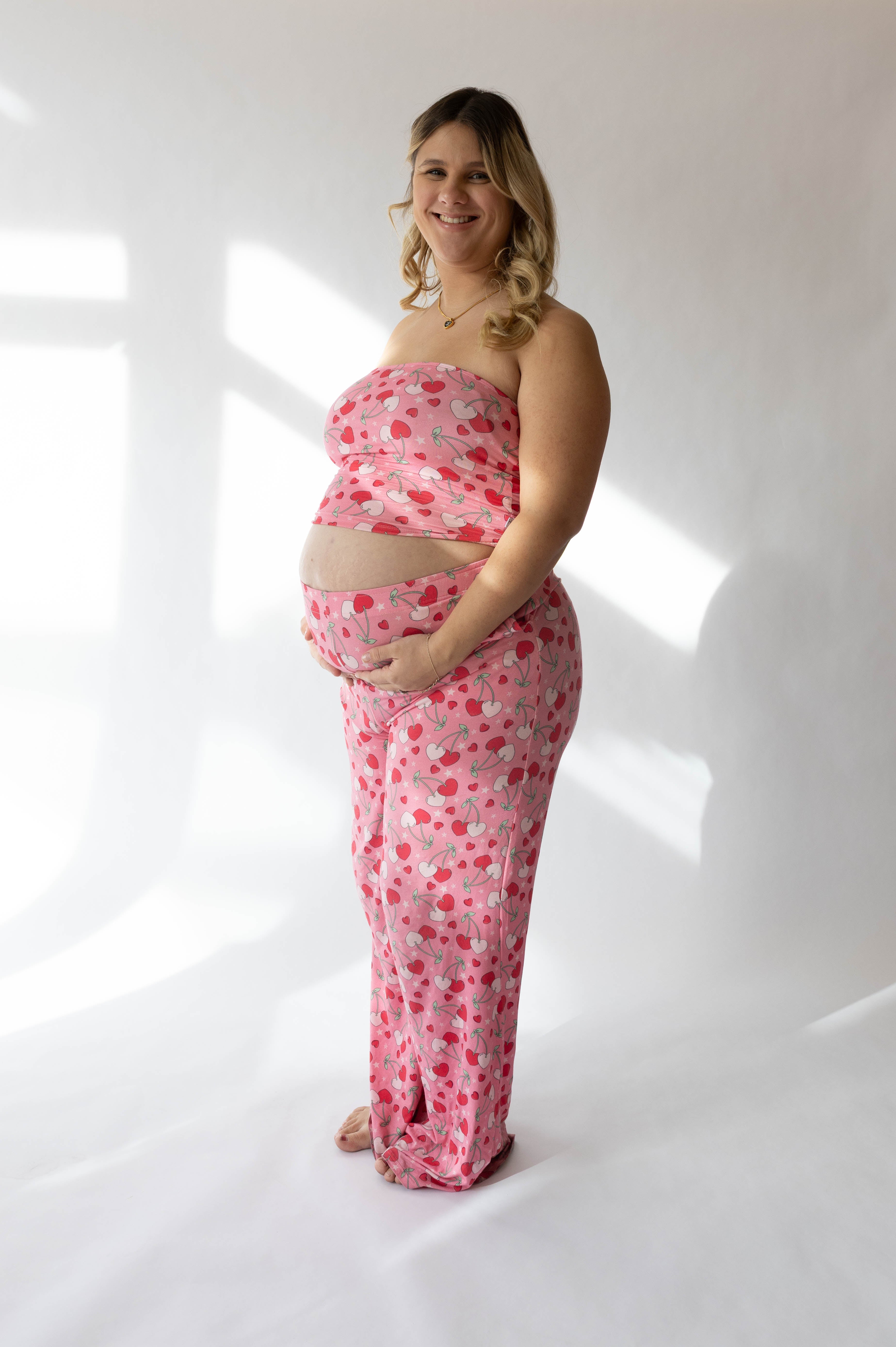 'Cool Mom' Women's Cherry Hearts Set