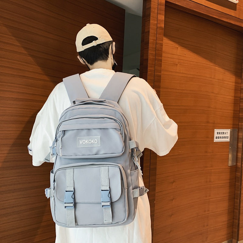 Campus Large Capacity Fashion Men's Backpack Ins New Trendy Small Canvas Mini Backpack For Women And Girls Anti-theft Shoulder Bag And School Bag For Teenager Girls