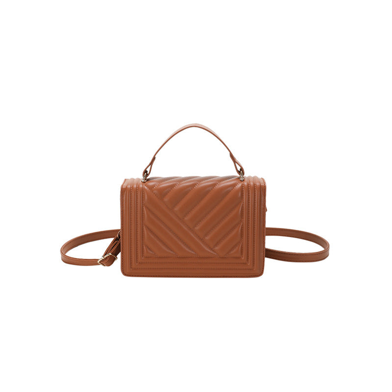 Dazzling Bags For Women Chain Crossbody Bags In Pu Leather Female Fashionable Shoulder Bag Ladies Handbags  Simple Messenger Bag Casual Indentation Western Style Portable Women