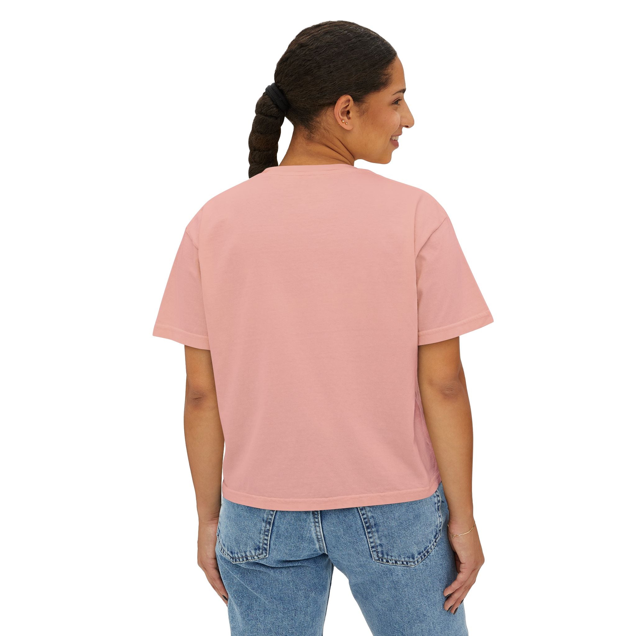 Boss Babe Boxy Tee — "Fearless & Focused" Graphic Cropped T‑Shirt