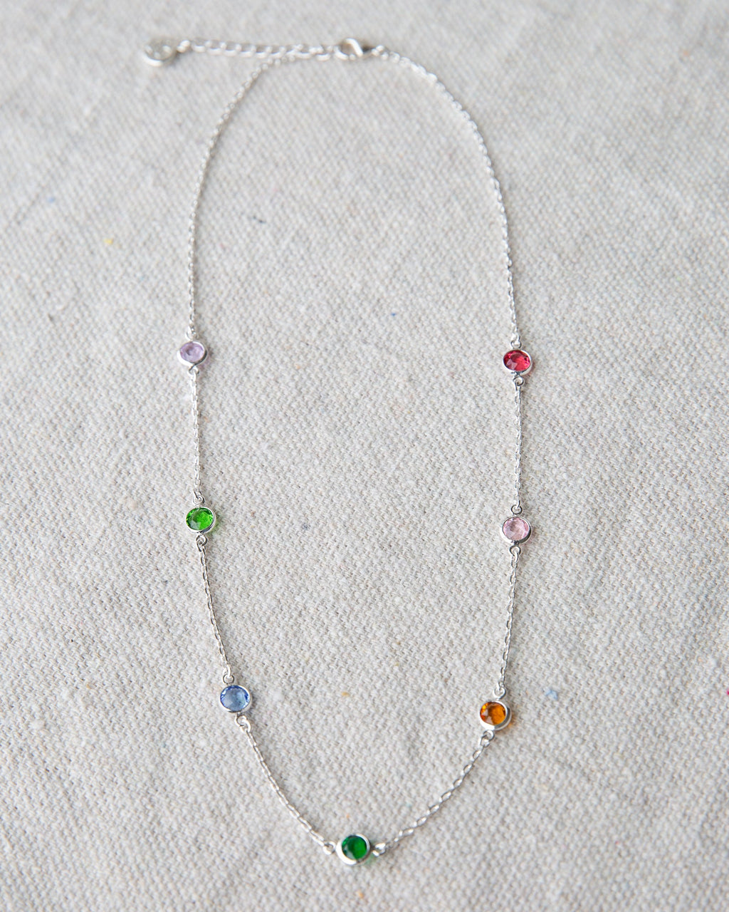 Silver Pop of Color Necklace