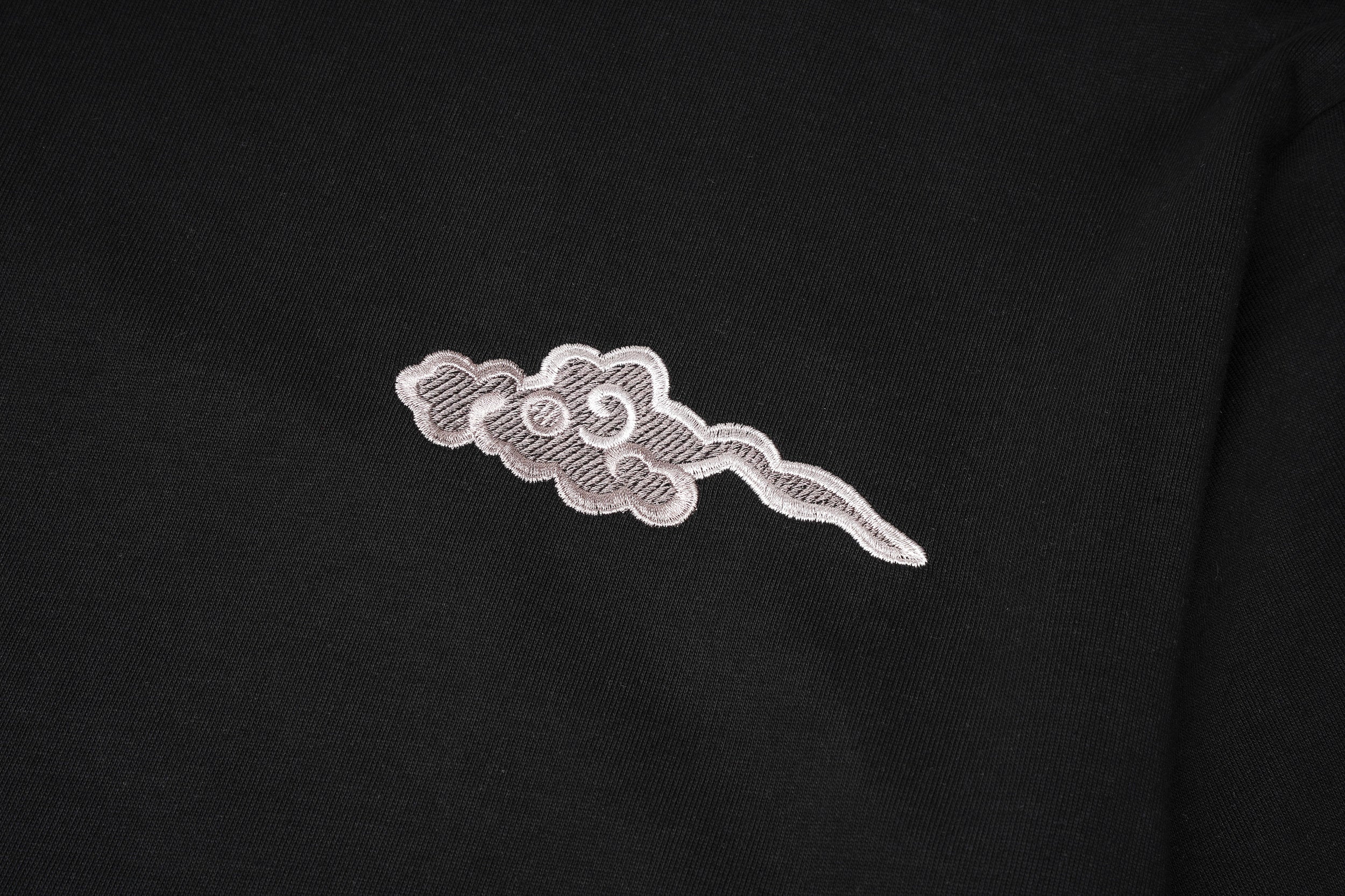 ET521 Grey Dragon Embroidered Tee