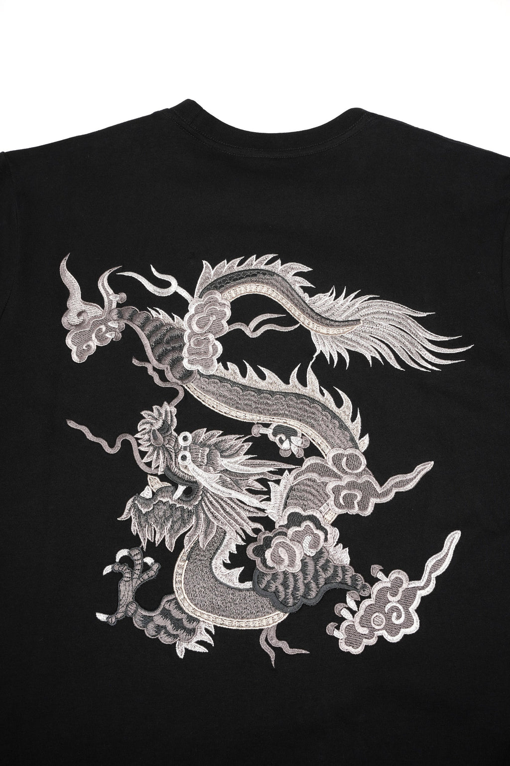 ET521 Grey Dragon Embroidered Tee