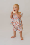 Flags & Bows Muslin Shirred Top + Short Set