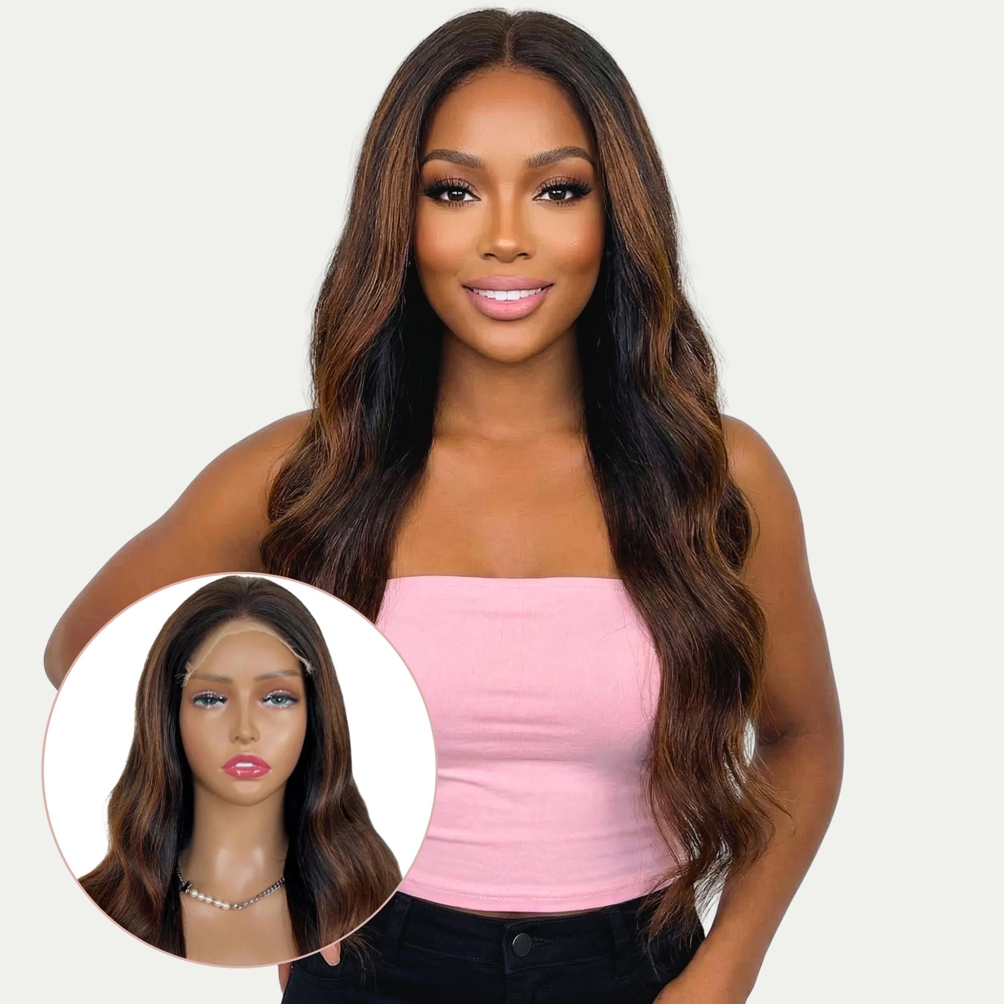 Raw Jada Glueless 5x5 HD Lace Professionally Colored 100% Human Hair Closure Wig