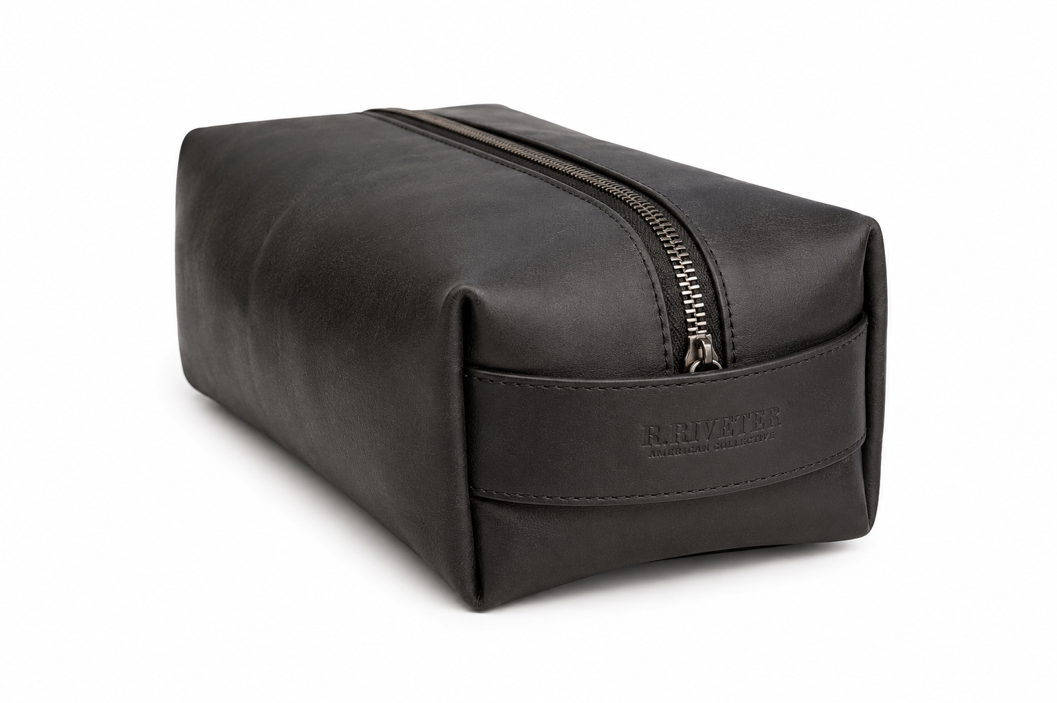 Mens Dopp Kit | Black Leather