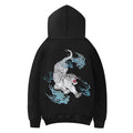 KH9817 Flaming White Tiger Hoodie